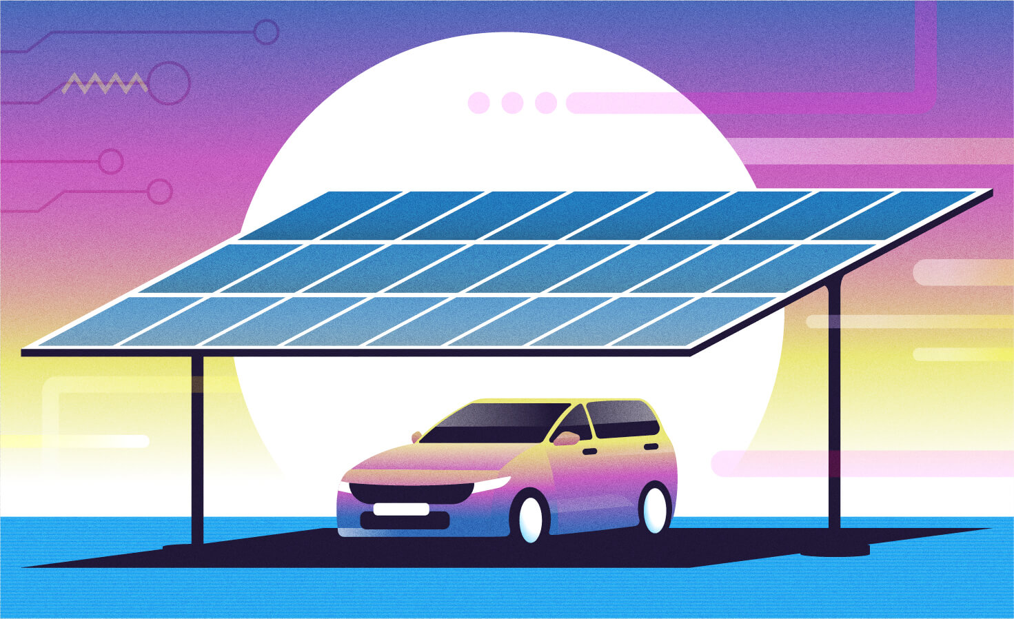 Photovoltaik auf dem Carport: Solarenergie für Haus & E-Auto tanken!